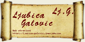 Ljubica Galović vizit kartica